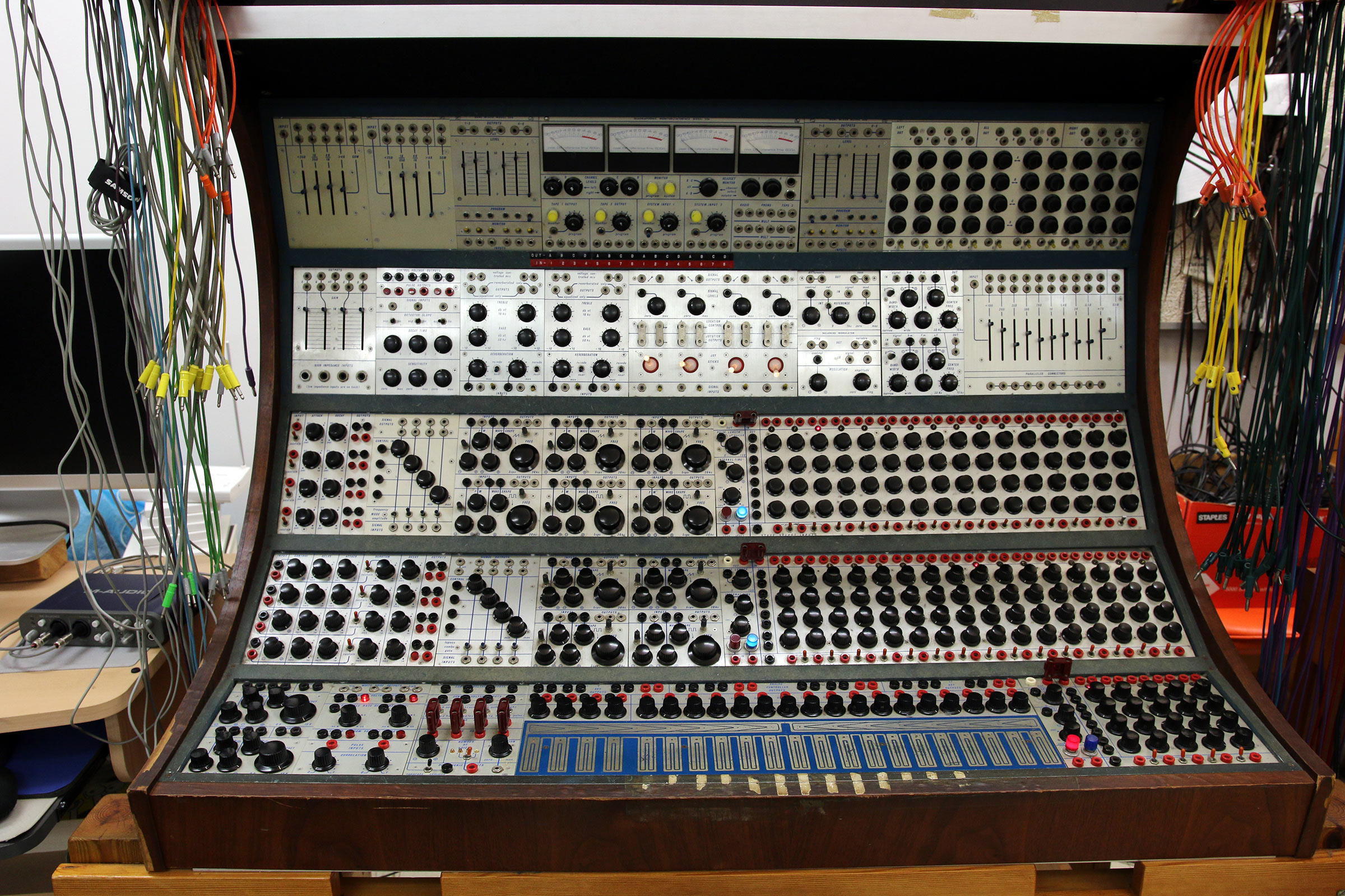 The Buchla Synthesizer at Daria Semegen's Electronic Music Studio at Stony Brook University.