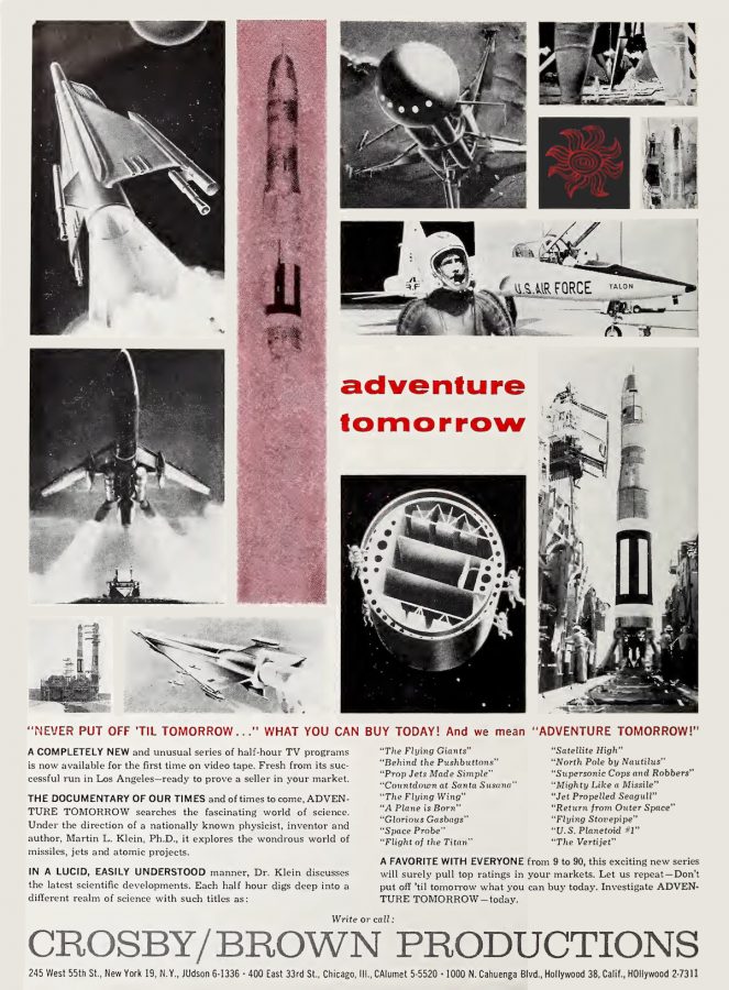 Adventure Tomorrow Syndication ad, 1959