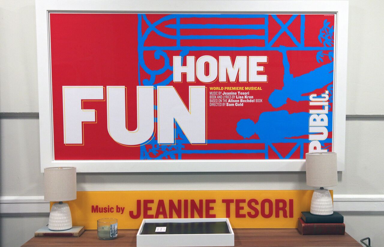 A poster for the initial off-Broadway production of Fun Home at the Public Theater.