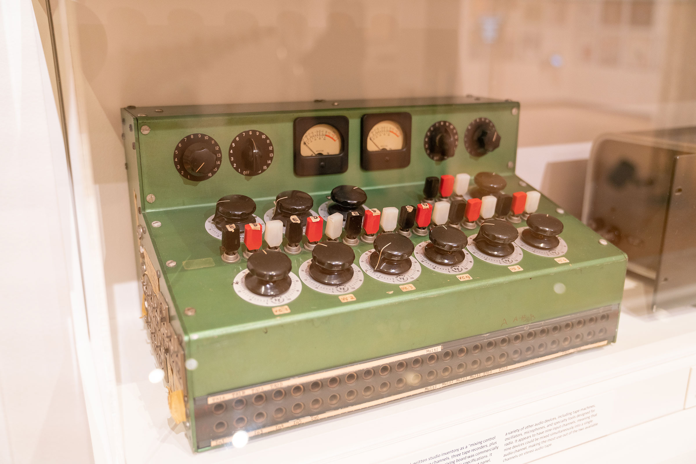 Custom Green Mixer from Otto Luening's studio at Columbia