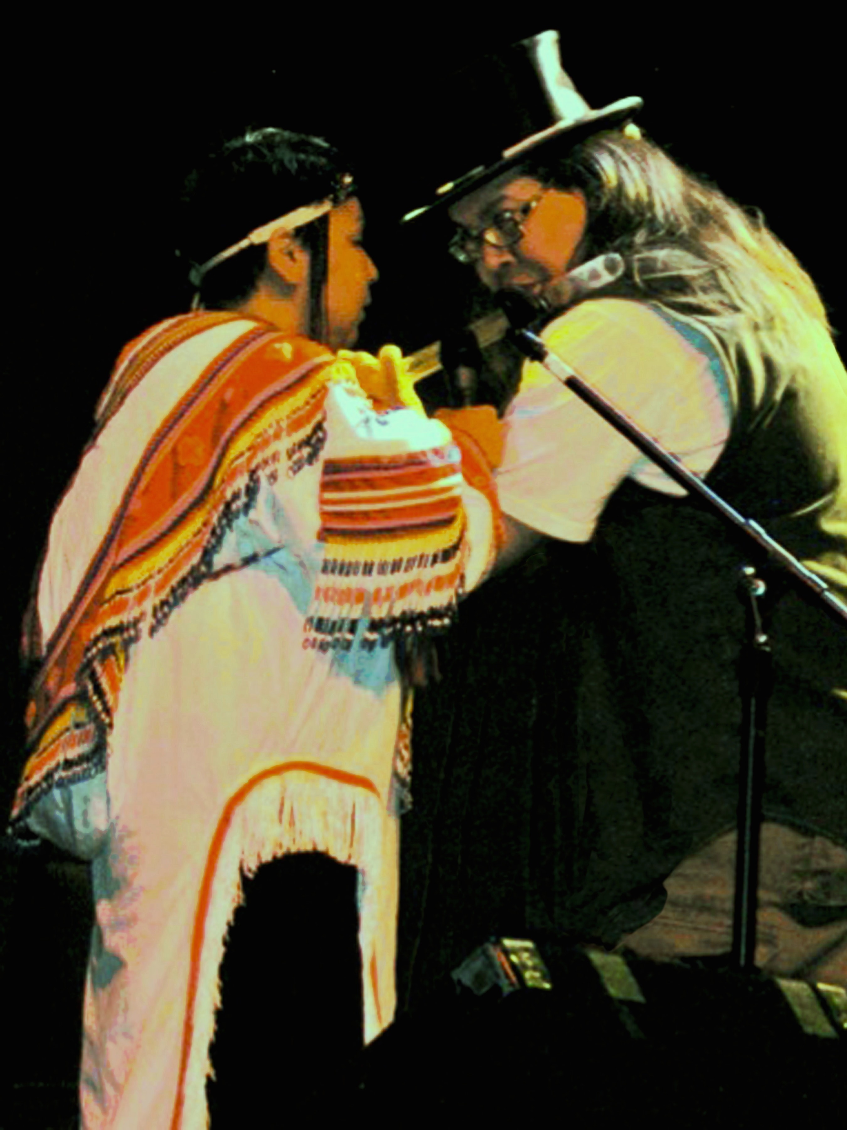 Lois Suluk and Brent Michael Davids performing at Albuquerque's El Rey Theater in 2010.